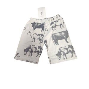Toddler Boys Farm Cow Print Shorts 2T Elastic Waist 95% Cotton 5% Spandex Soft S
